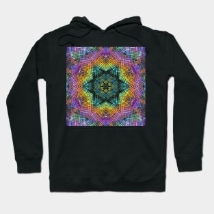 Weave Mandala Green Orange and Pink` Hoodie